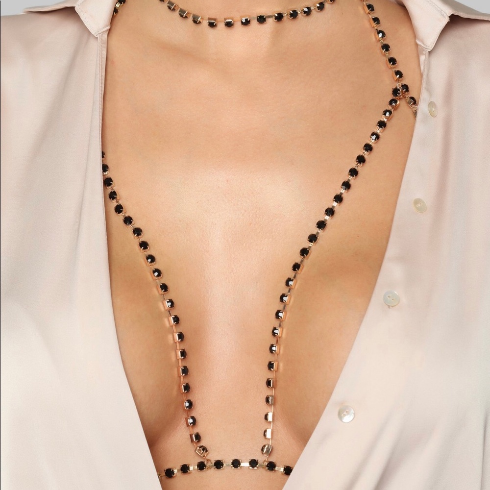 Black and Gold Body Chain